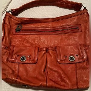Marc Jacob’s large leather coral/pink/orange purse